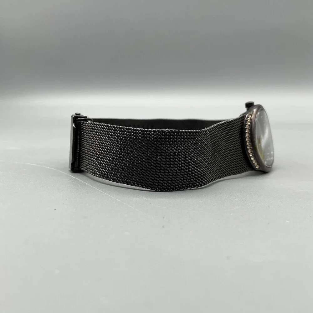Skagen 686XSMM Womens Watch 23mm Brown Dial Black Mesh Stainless New Battery